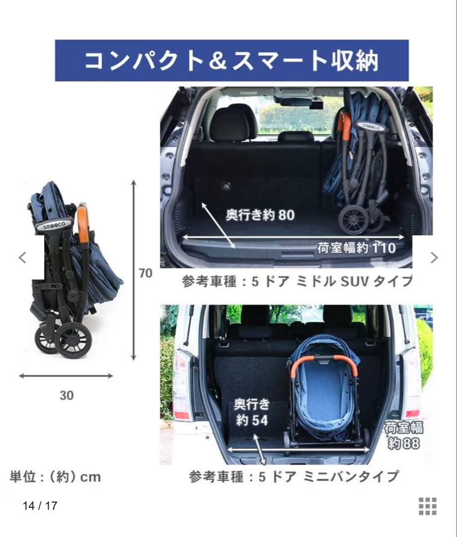 smooca スムーカ　ネオ　デニム　ペットカート