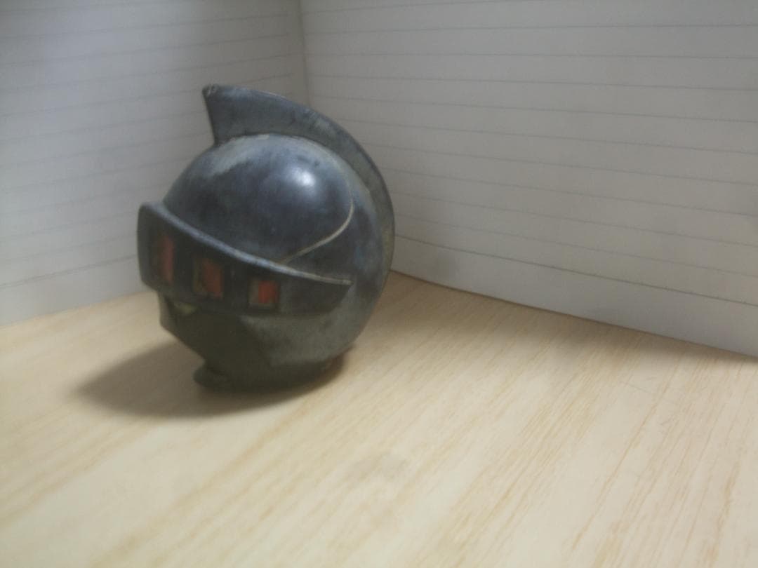 当時物★TBS・旧バンダイ・シルバー仮面★面取り・ソフビ・25㎝