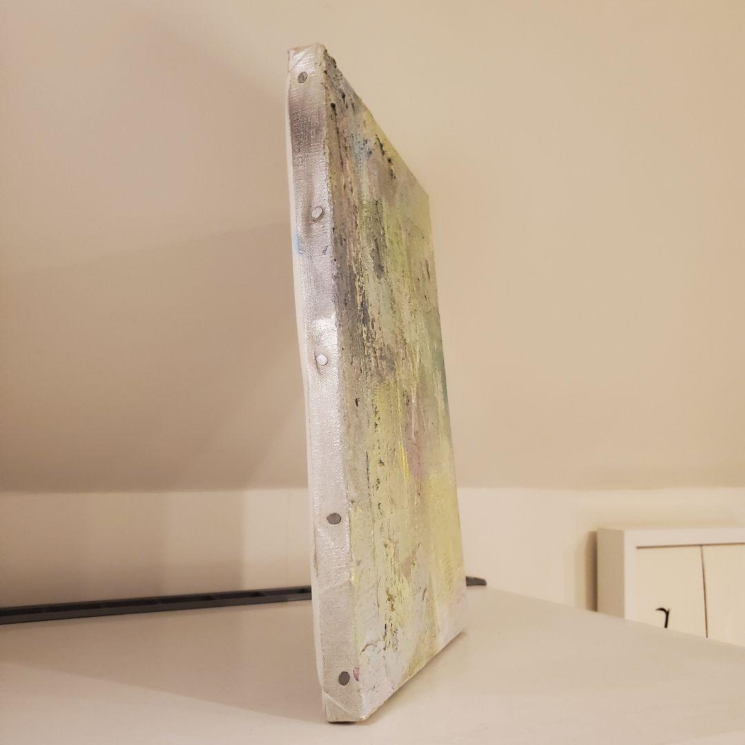 淡い色合いのアクリル抽象画