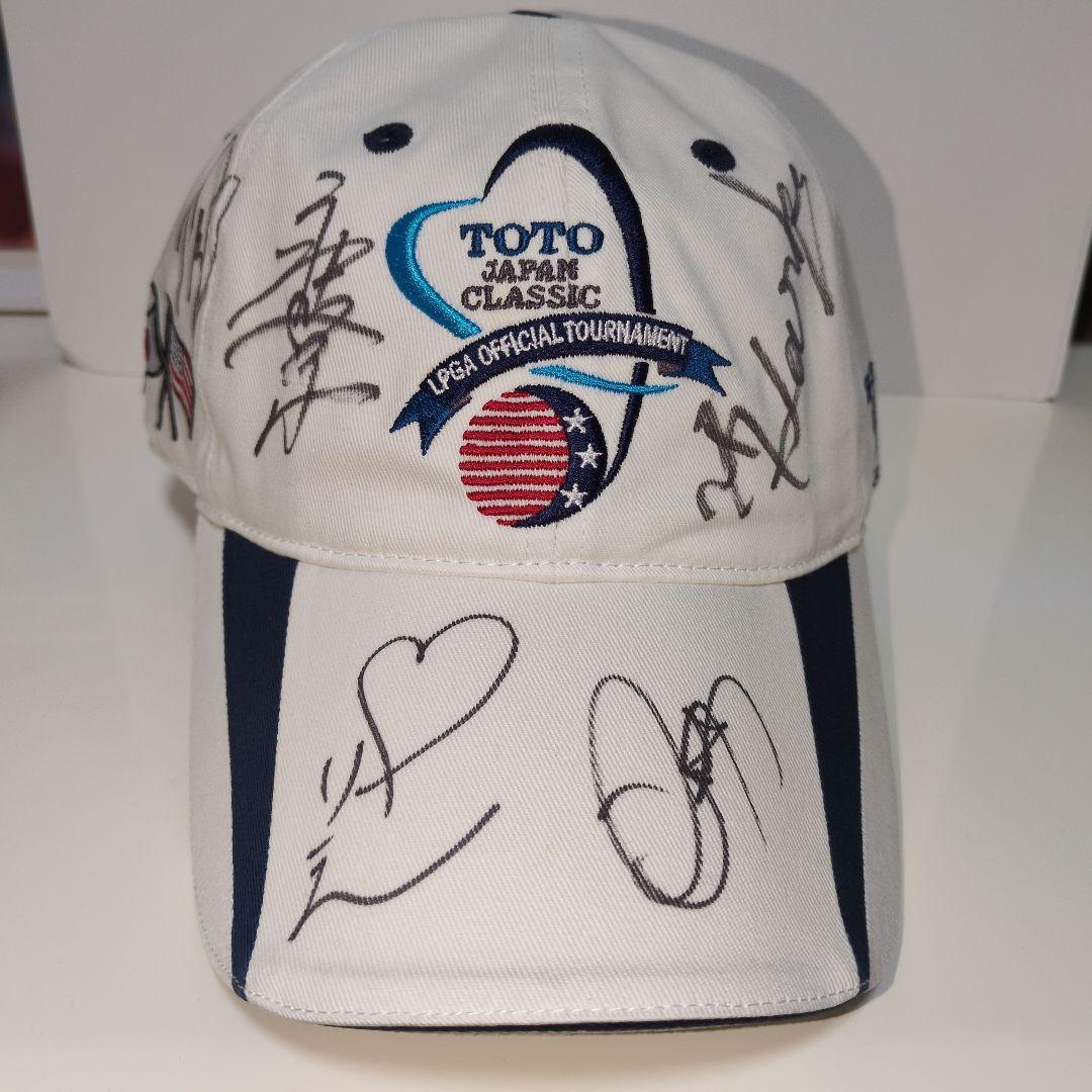 TOTOジャパンクラシック女子プロゴルファー直筆サインキャップ