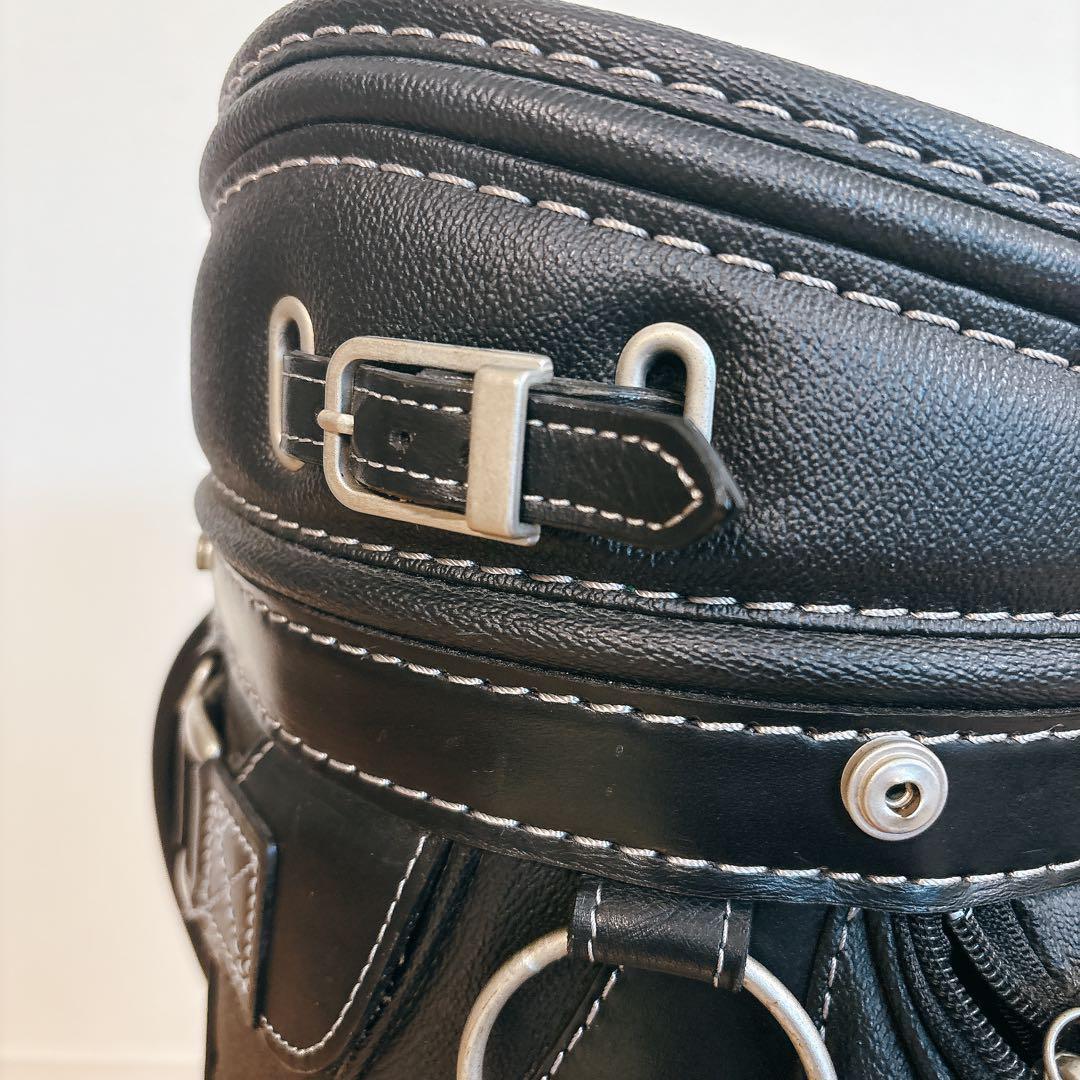 ✨送料無料✨ バーバリー ゴルフ キャディバッグ ゴルフバッグ レザー ブラック