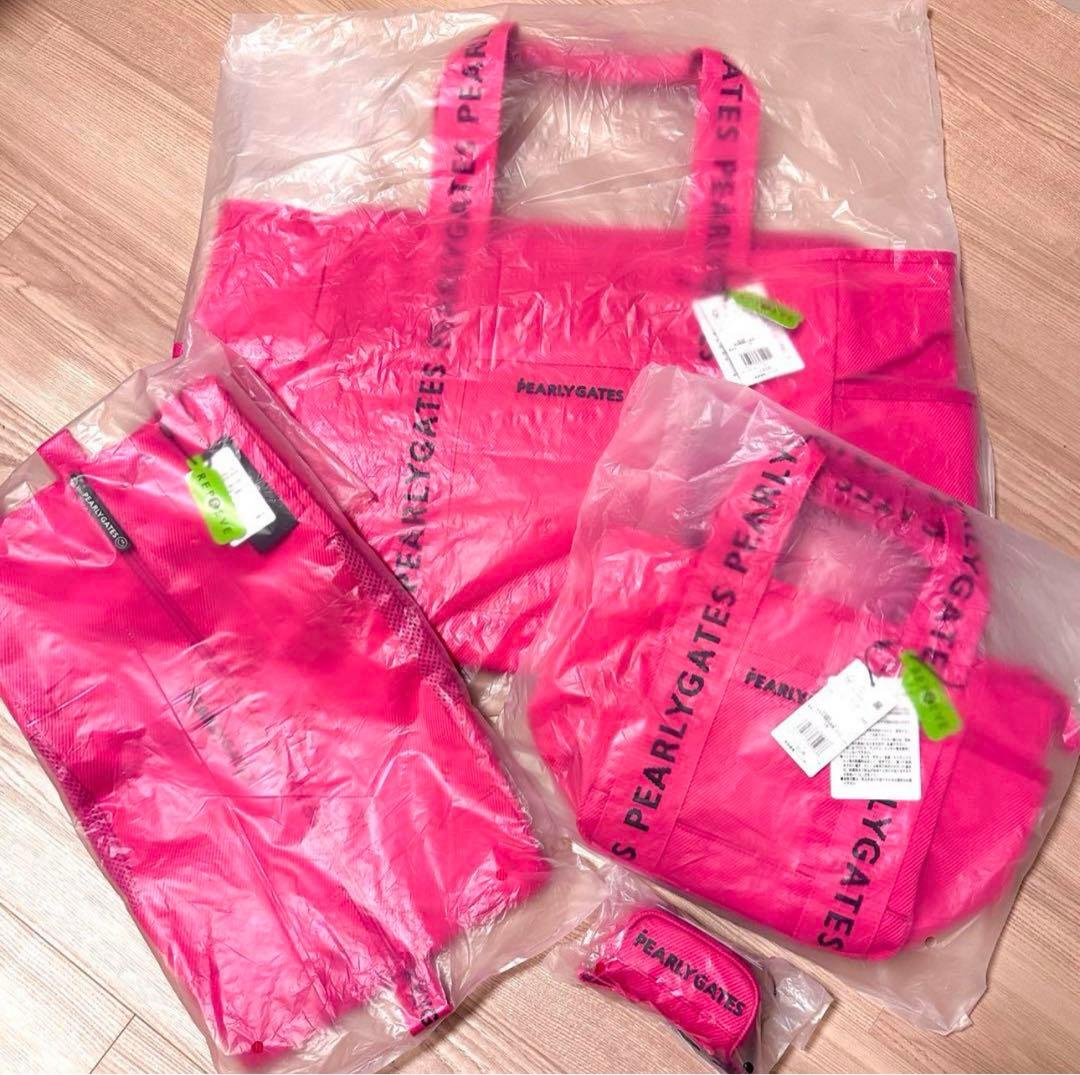 【新品】パーリーゲイツ　シューズバッグ　シューズケース　定番商品　ピンク