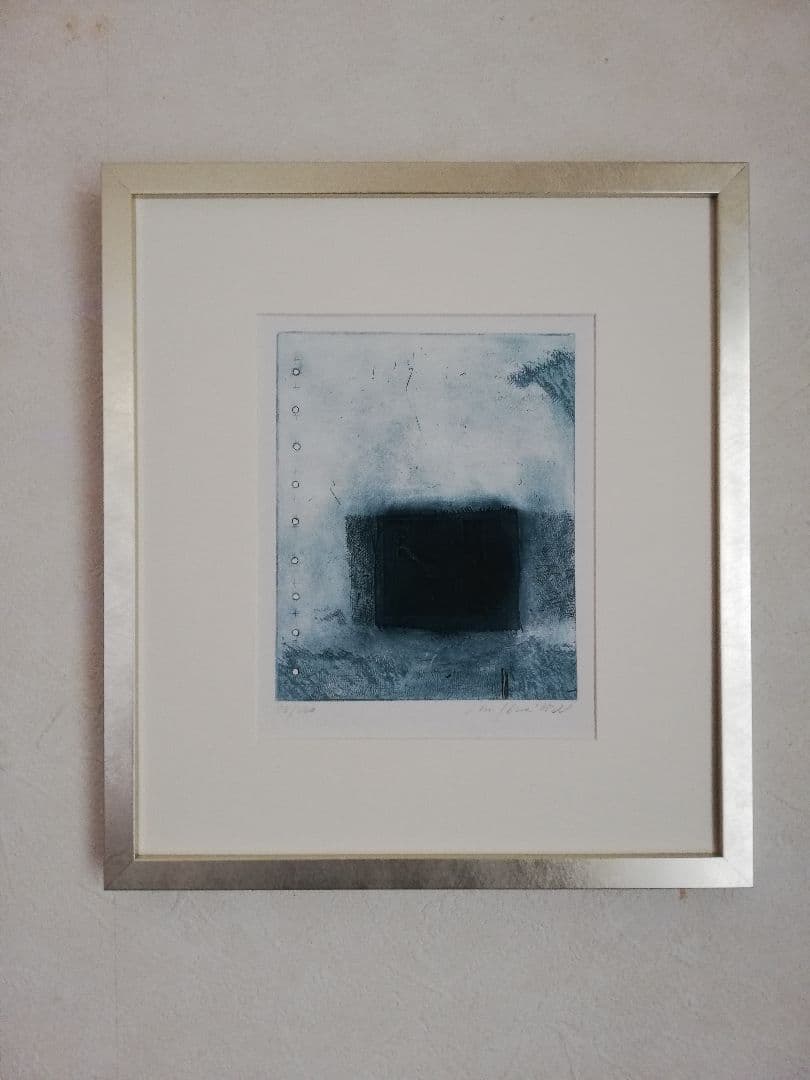 アート590　「タイム1(グリーンブルー)」　インテリアコーディネート