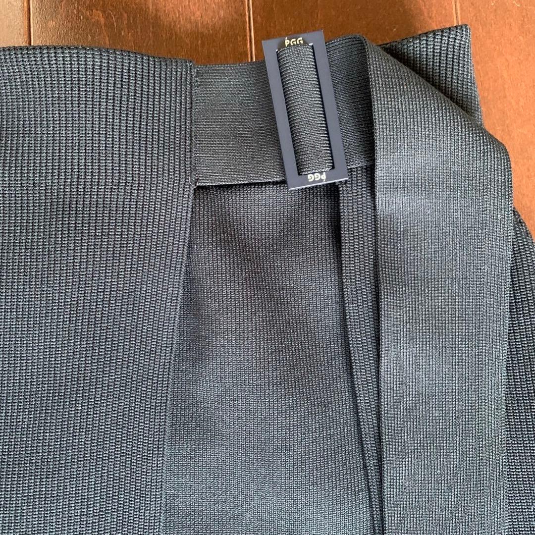 パーリーゲイツPGG巻きスカート風ローカリポリニットスカートサイズ0 ブラック