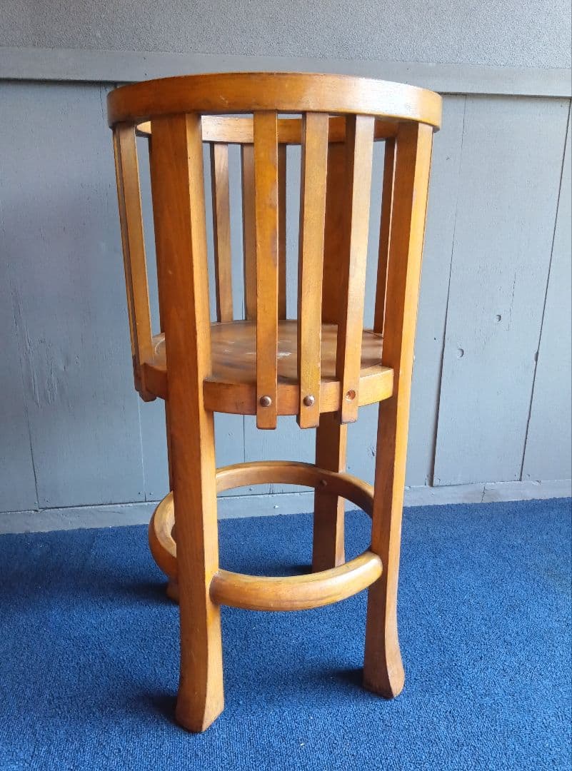 木製手炙り火鉢台　レトロ　ヴィンテージ　昭和　観葉植物