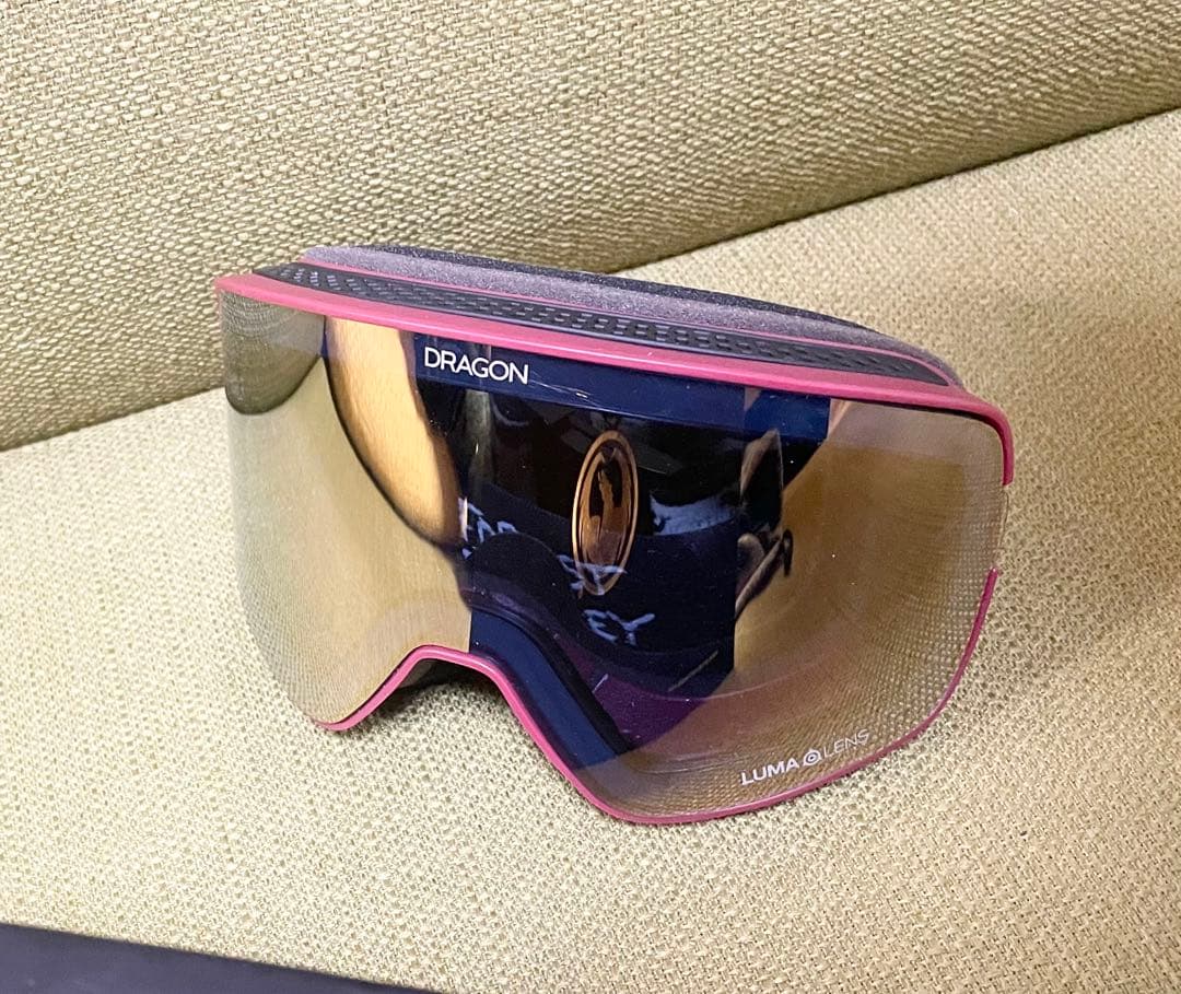 スノボ 3点セット DRAGON VOLCOM ゴーグル グローブ バラクラバ