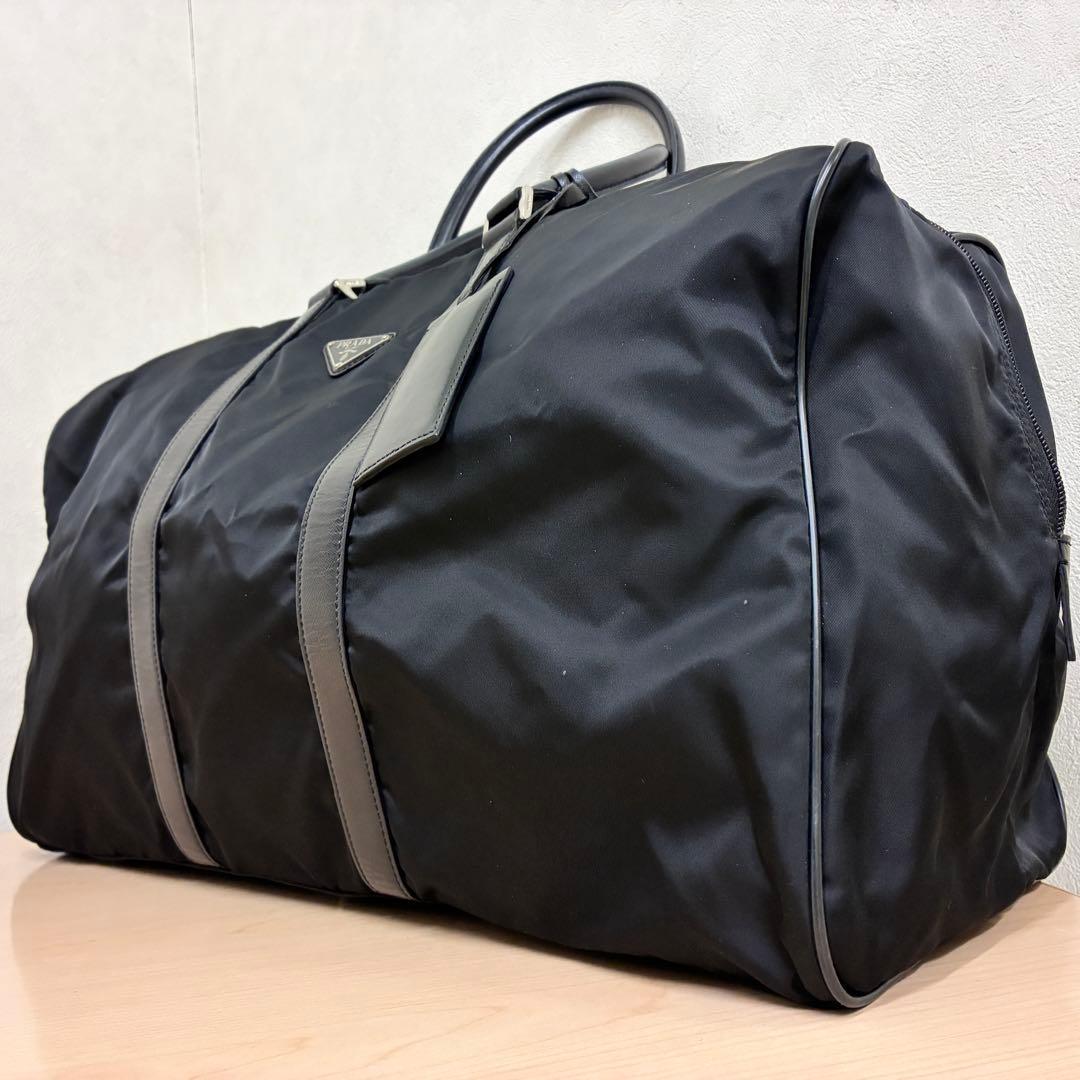 【美品✨】PRADA プラダ ナイロン ボストンバッグ 旅行バッグ 大容量 黒
