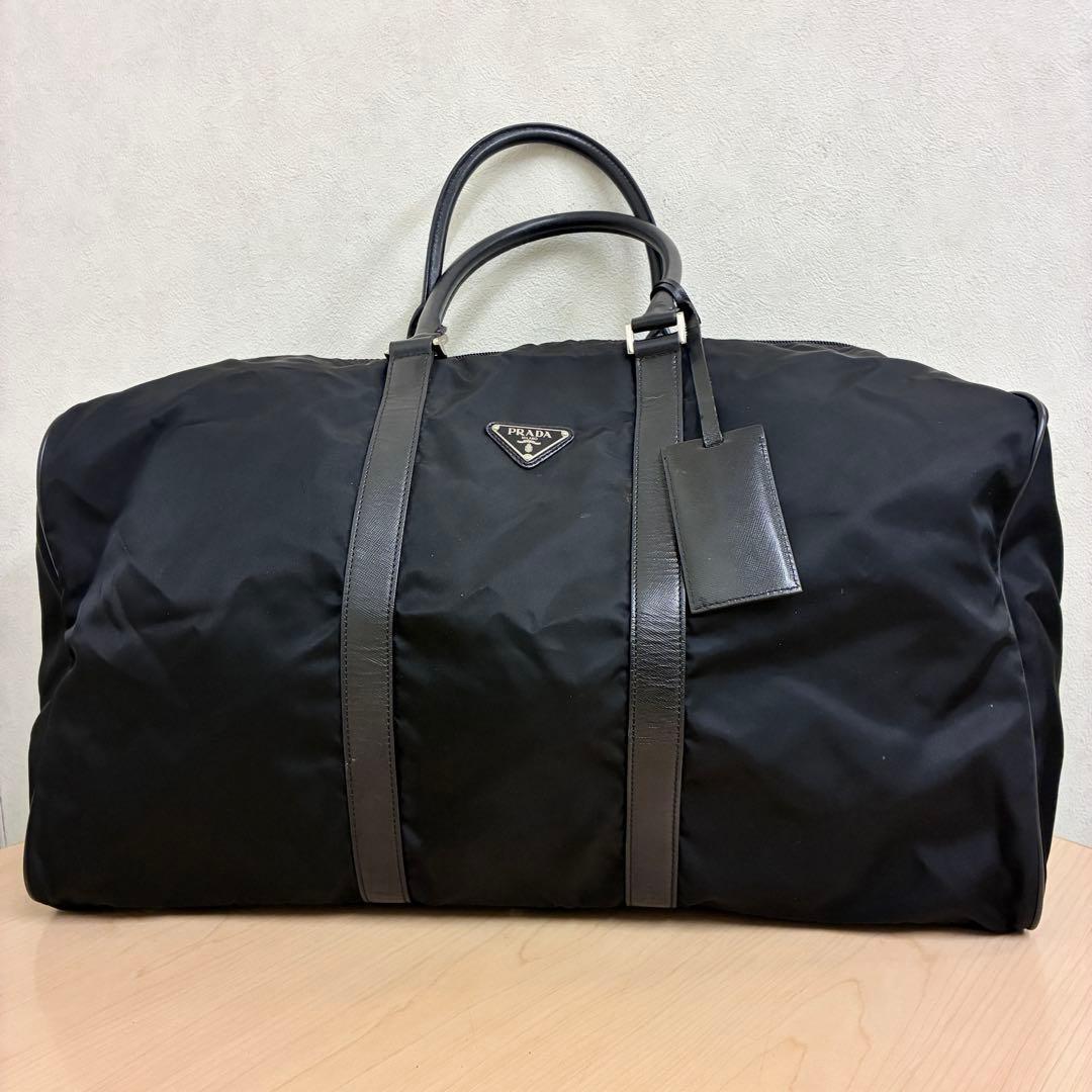 【美品✨】PRADA プラダ ナイロン ボストンバッグ 旅行バッグ 大容量 黒