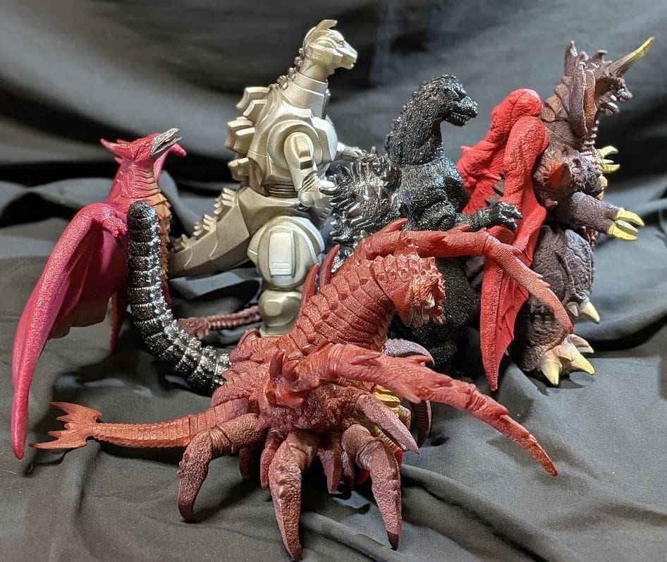 平成ＶＳシリーズ　ゴジラ・メカゴジラ・デストロイア他（バンダイ）ソフビ５体セット