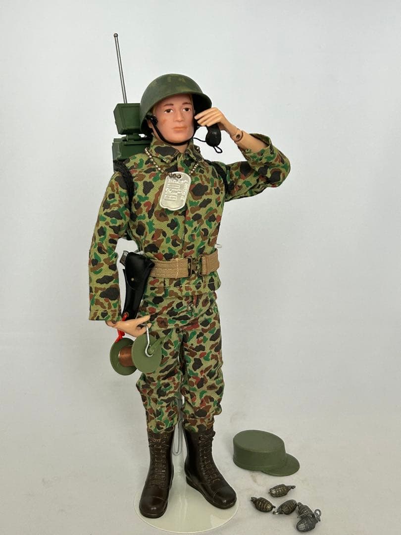 ビンテージGIジョー　1964 アクションマリーン通信兵セット②元箱付　ハスブロ