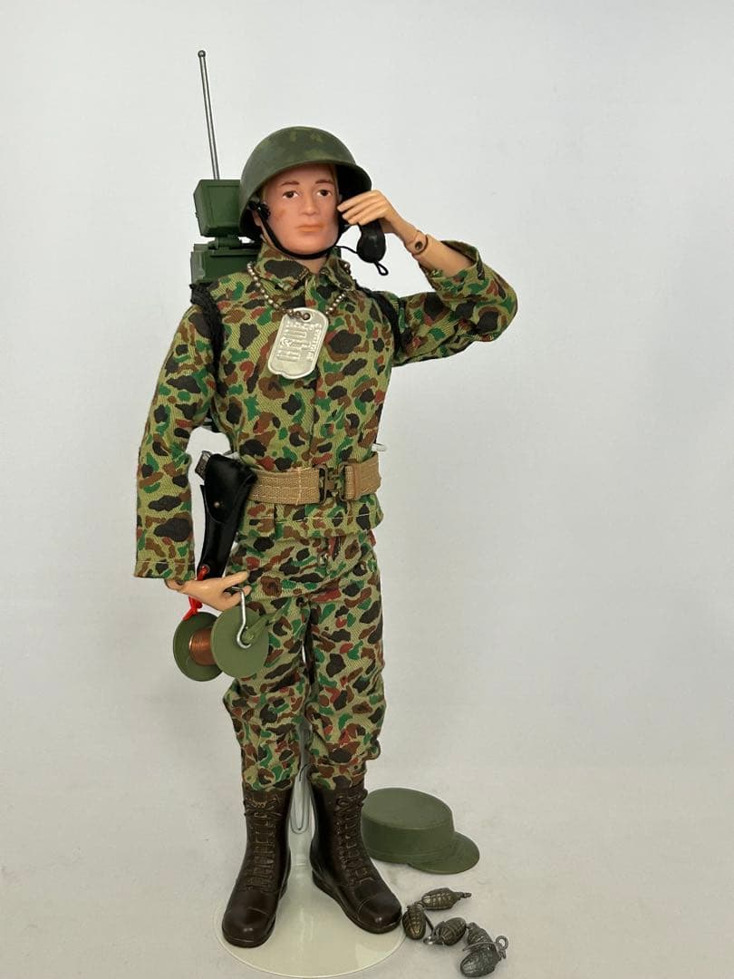 ビンテージGIジョー　1964 アクションマリーン通信兵セット②元箱付　ハスブロ
