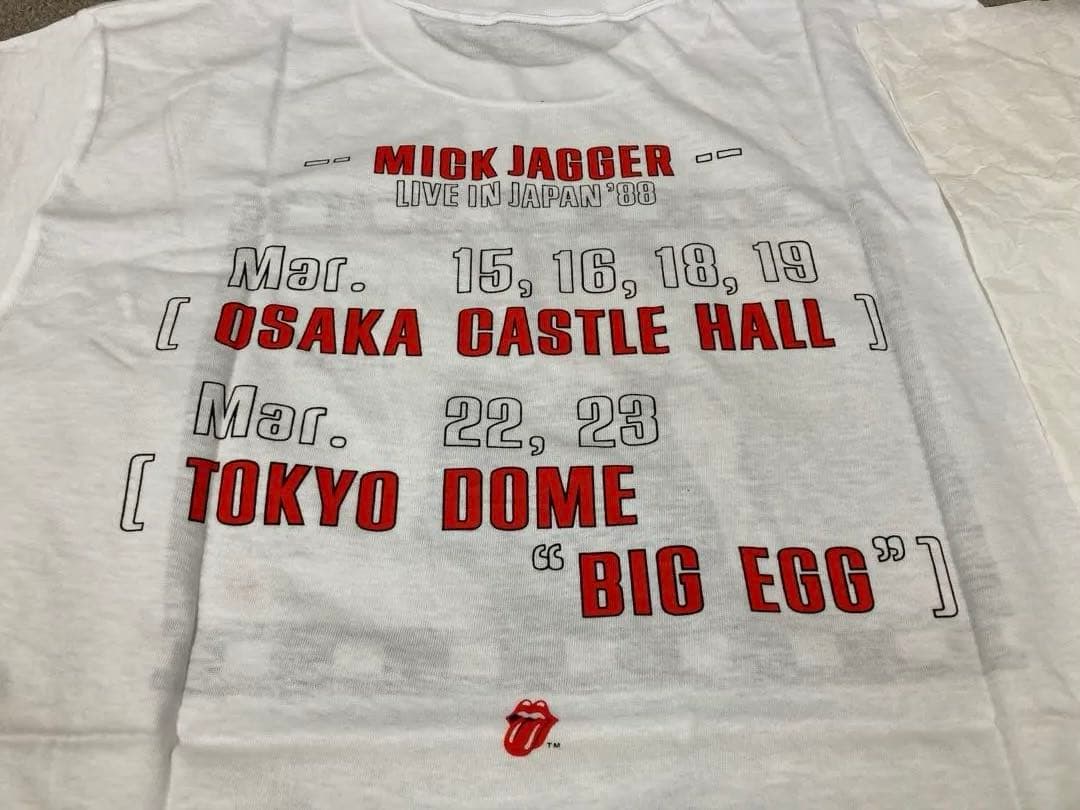 Mick Jagger LIVE in JAPAN Tシャツ 1988