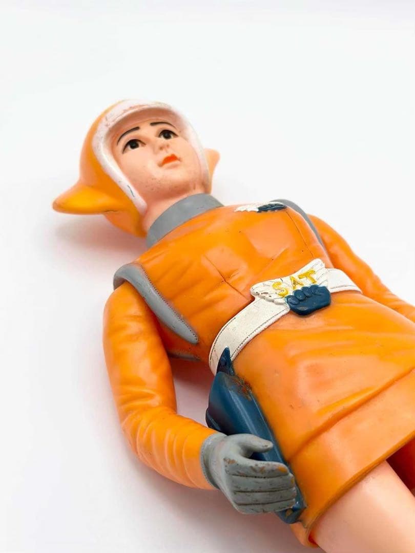 トリプルファイター　SAT女性隊員 ソフビ ブルマァク 当時物 昭和レトロ