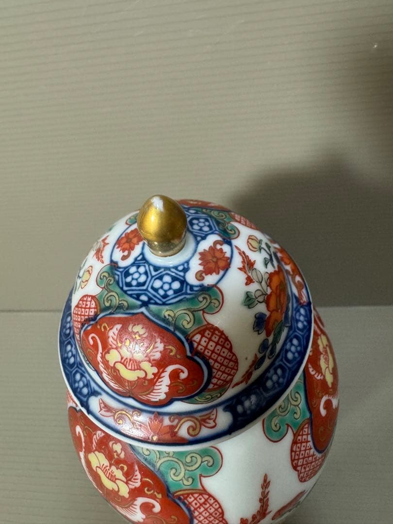 2179  有田焼　古伊萬里　沈香壷　花台付き