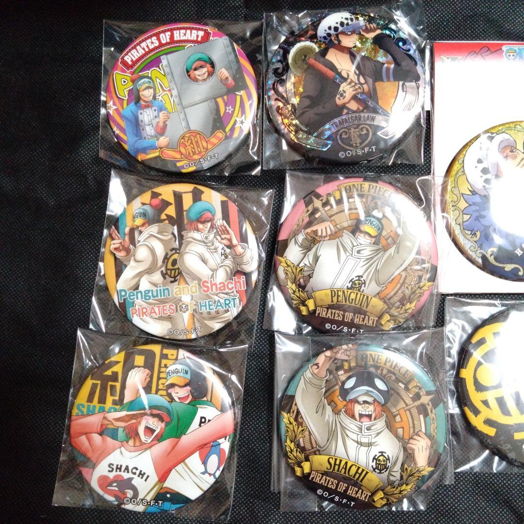 ワンピース トラファルガー・ロー ペンギン シャチ 缶バッジ アクスタ セット