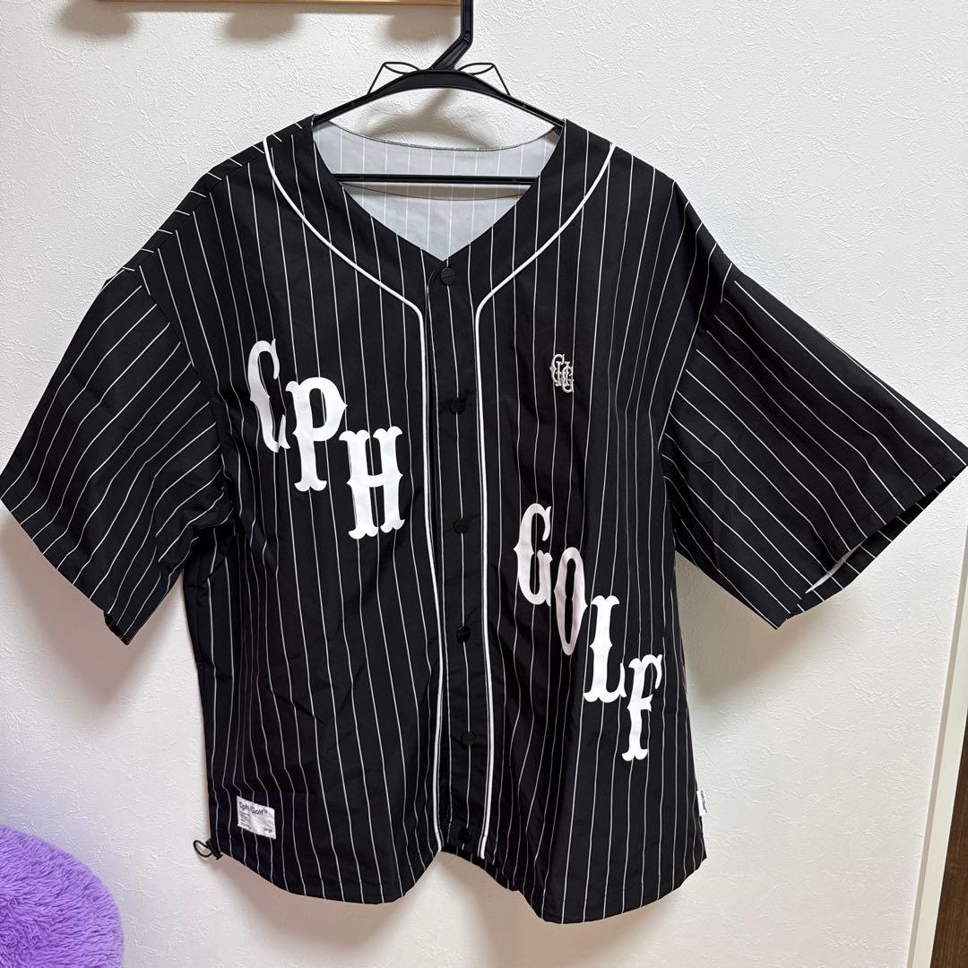 Captains Helm Golf ゴルフ シャツ ブラック/ホワイト