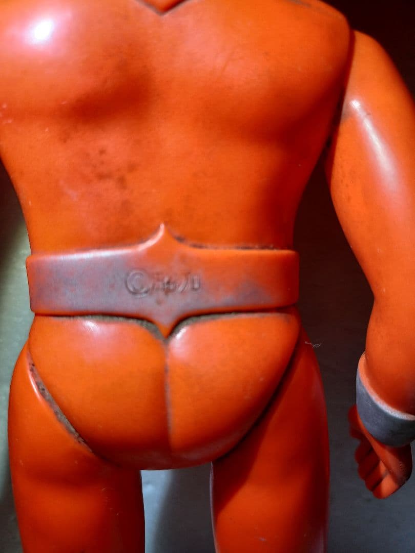 (昭和購入物)ファイヤーマン（約27㎝）面なし　ソフビ