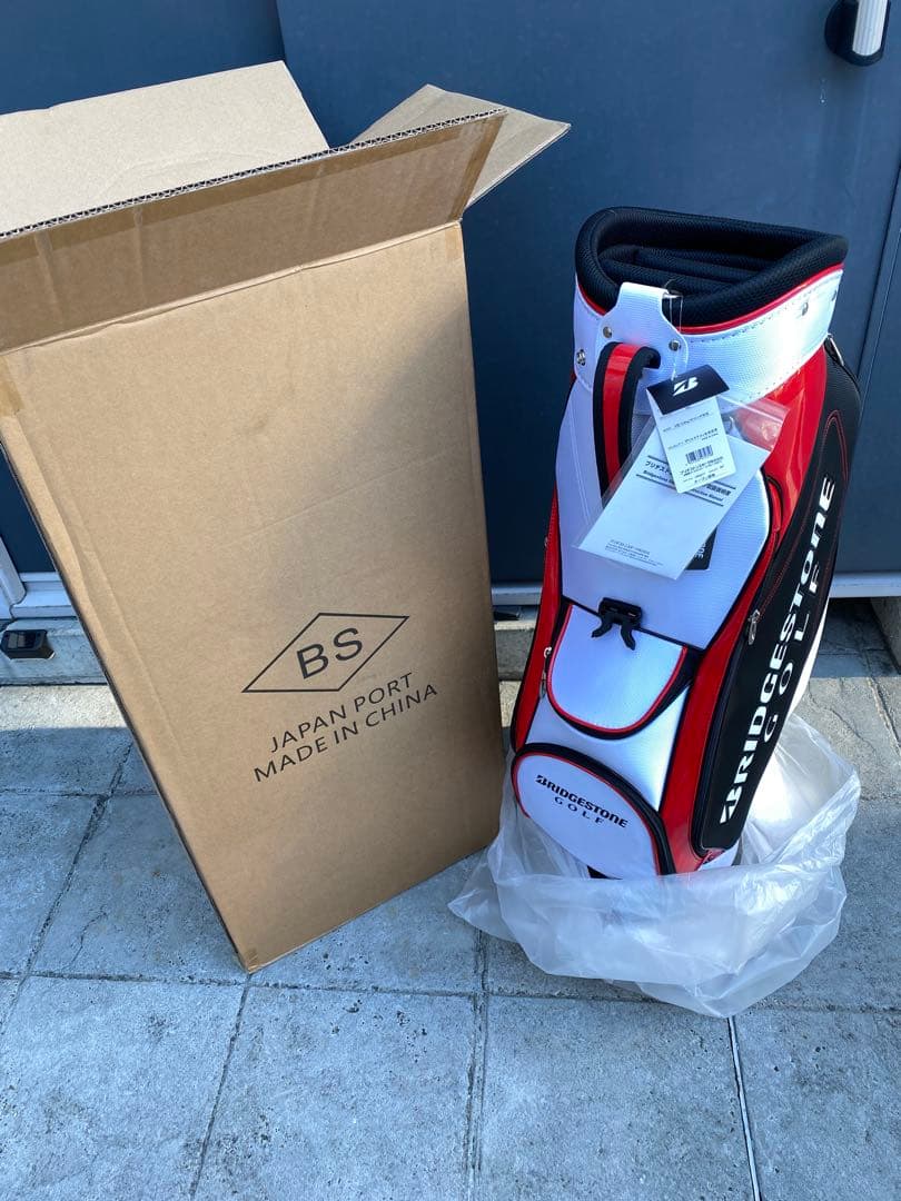 BRIDGESTONE GOLF キャディバッグ ホワイト/レッド　おまけ
