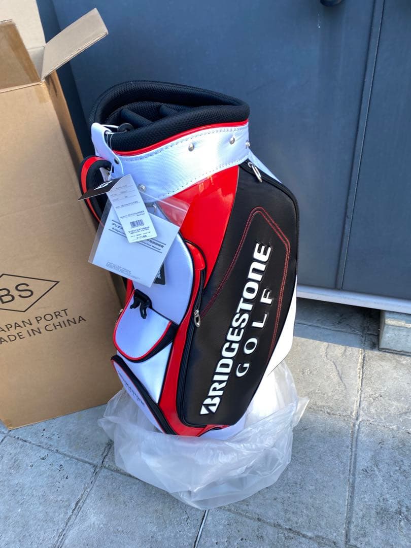 BRIDGESTONE GOLF キャディバッグ ホワイト/レッド　おまけ