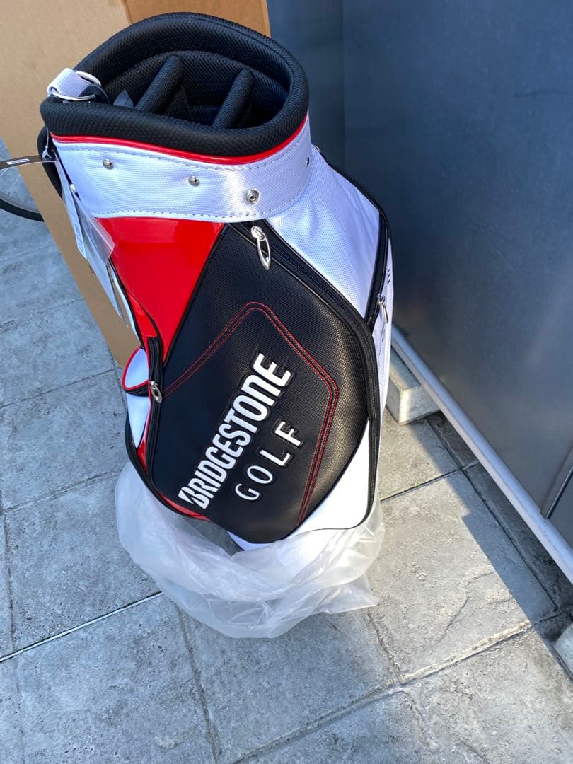 BRIDGESTONE GOLF キャディバッグ ホワイト/レッド　おまけ