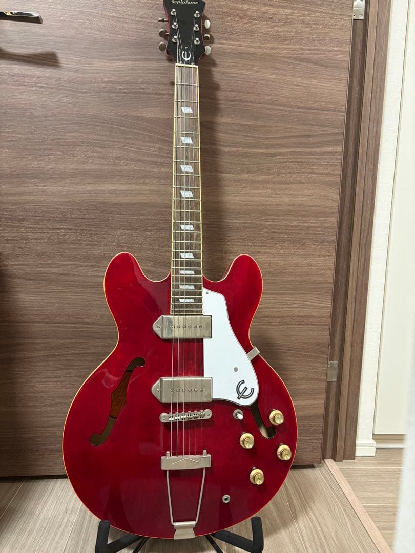 Epiphone casino セミアコースティックギター チェリーレッド