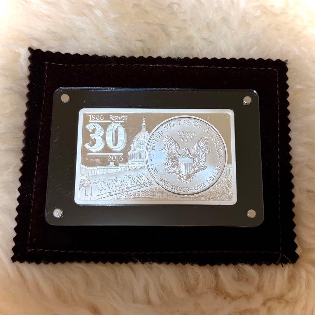 【美品・純銀】ウォーキングリバティ 30周年記念 3オンス銀貨《希少モデル