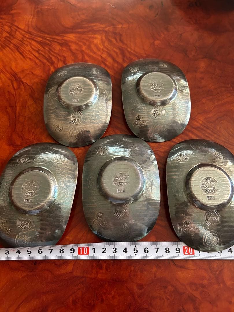 純銀製茶道具 5枚セット