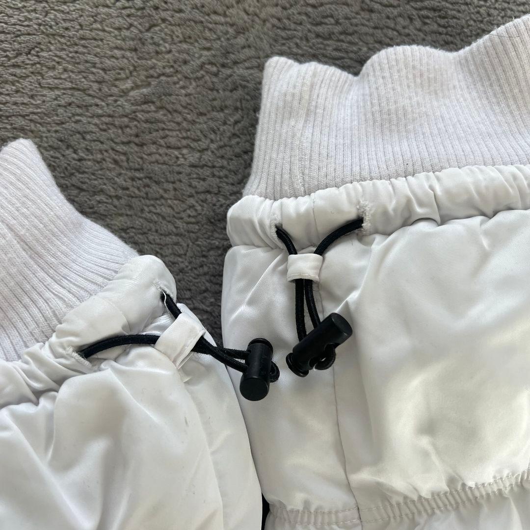 パーリーゲイツ　レッグウォーマー　中綿入り　ダウン　レディース　ロゴ入り　白色