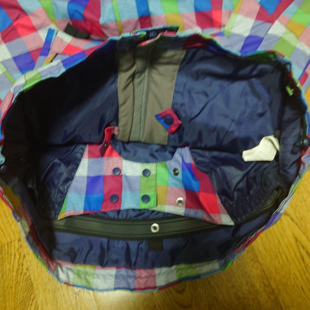 【美品】ROXY　スノボウェア　上下セット　Ｍ　チェック　マルチカラー　派手