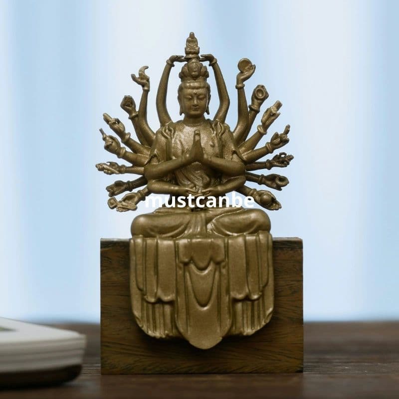 仏教美術 仏像 千手観音菩薩仏像 銅製 銅器 工芸品 置物