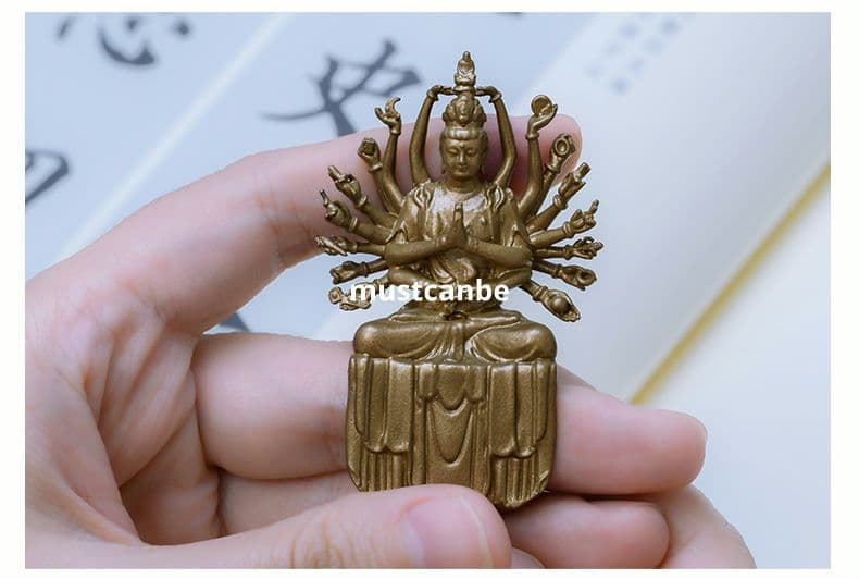 仏教美術 仏像 千手観音菩薩仏像 銅製 銅器 工芸品 置物