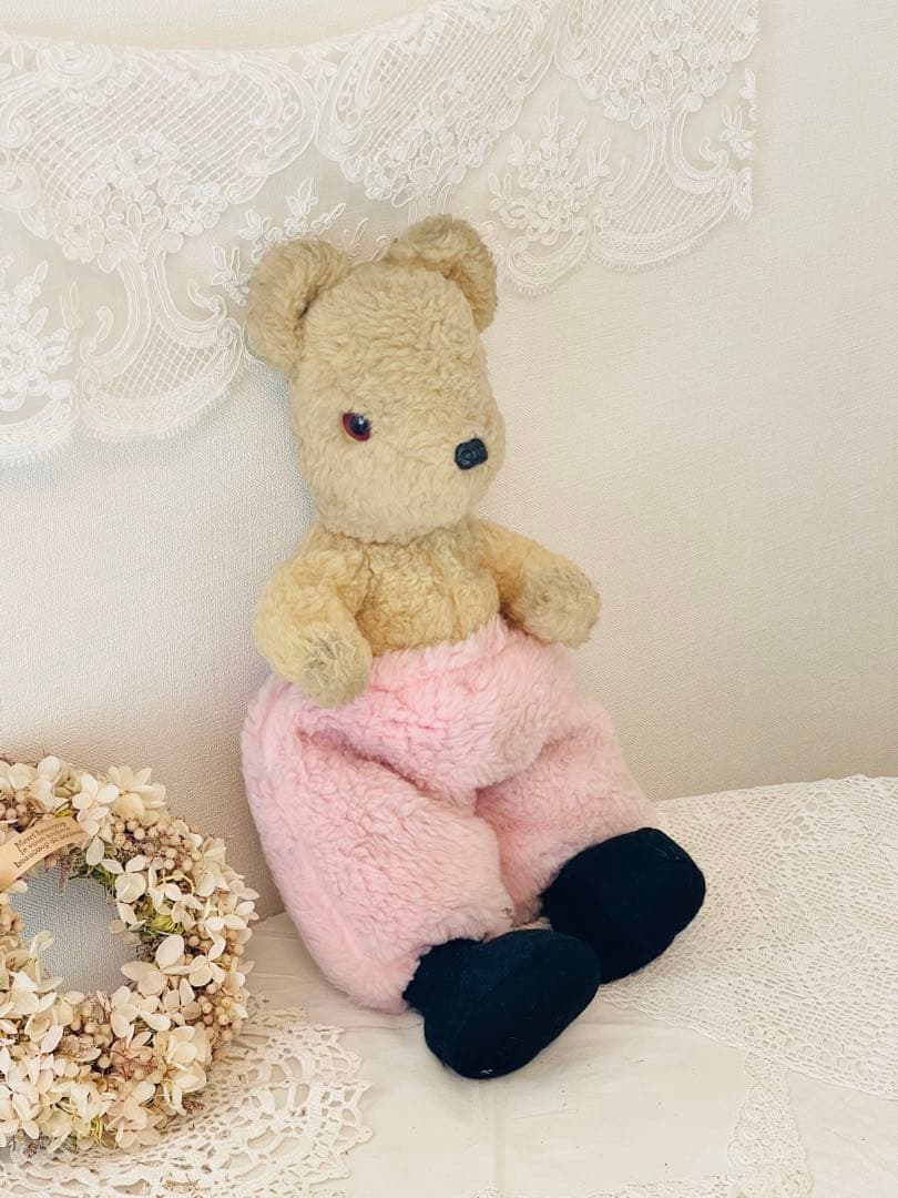 g おしゃれなパンツのくまちゃん　アンティークテディベア　アンティークベア