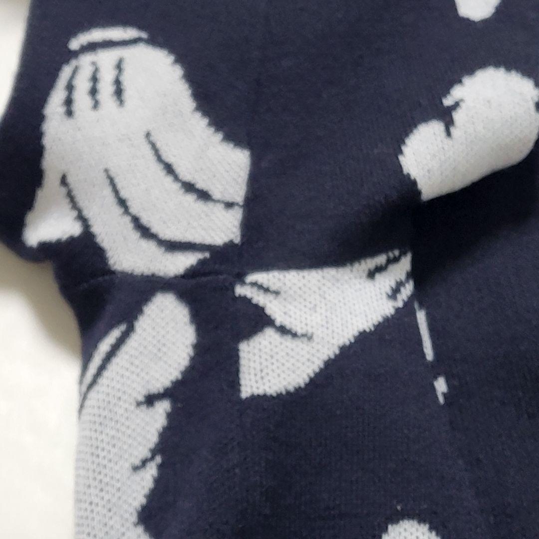 PEARLY GATES ミッキーマウス 総柄ニット セーター XL　黒 メンズ