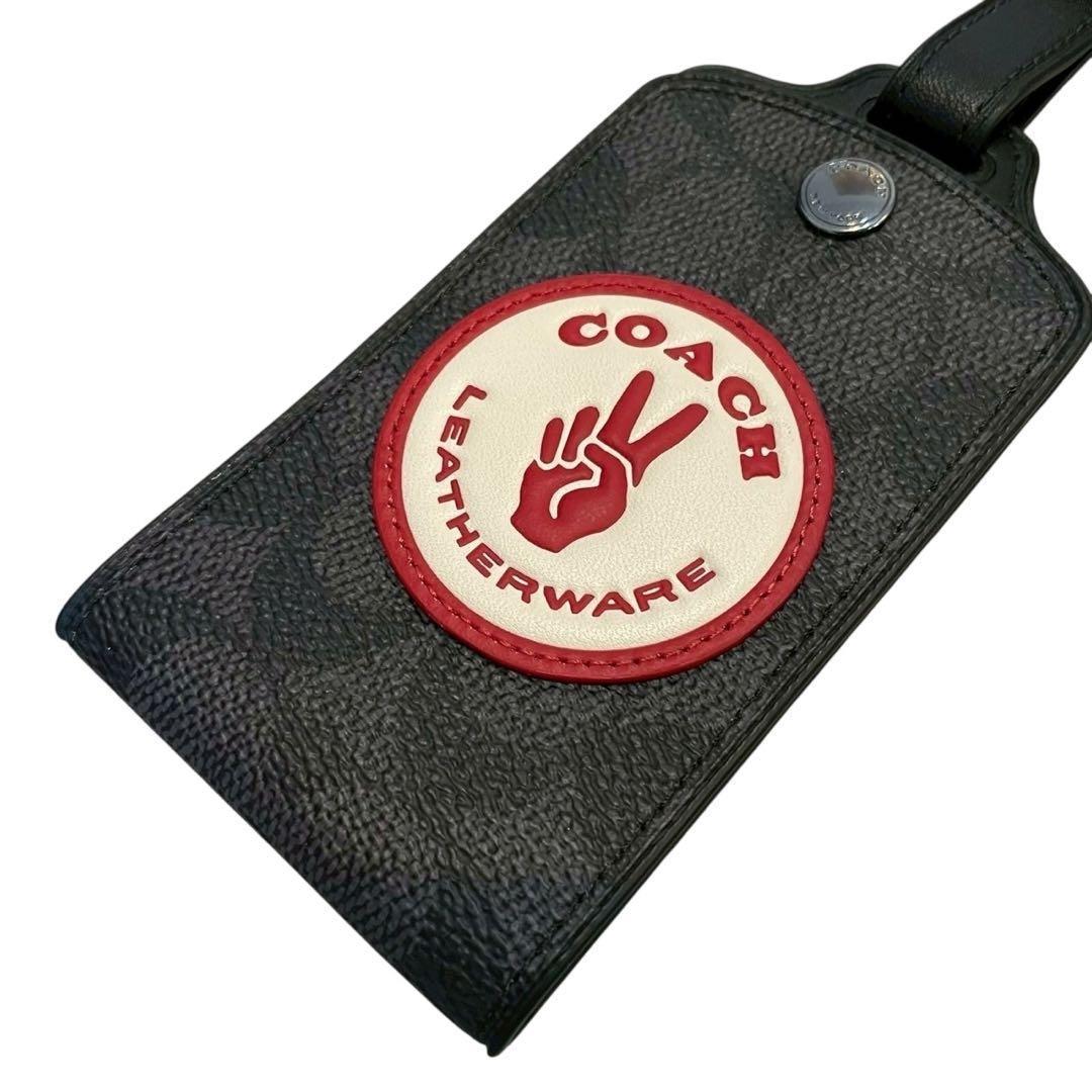 【新品】Coach コーチ ラゲッジタグ ネームタグ グレー パッチ
