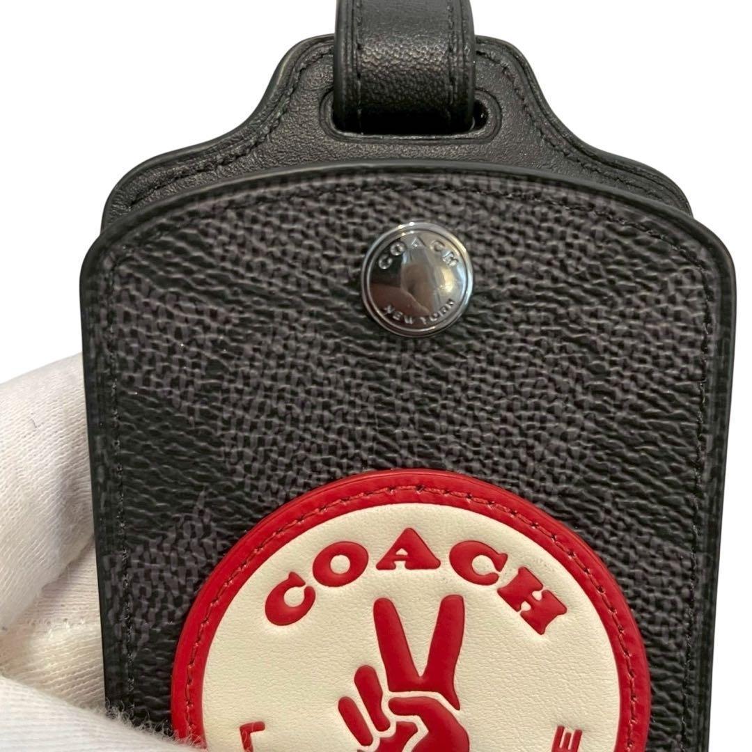 【新品】Coach コーチ ラゲッジタグ ネームタグ グレー パッチ