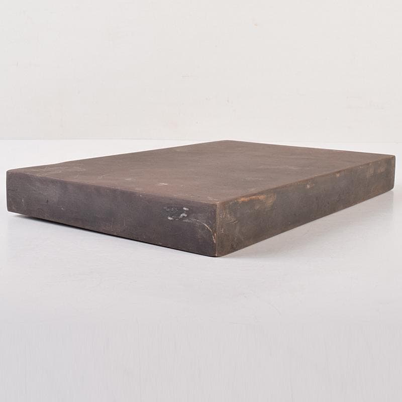 中国　書道具　端渓硯　唐木箱付　M　R7555