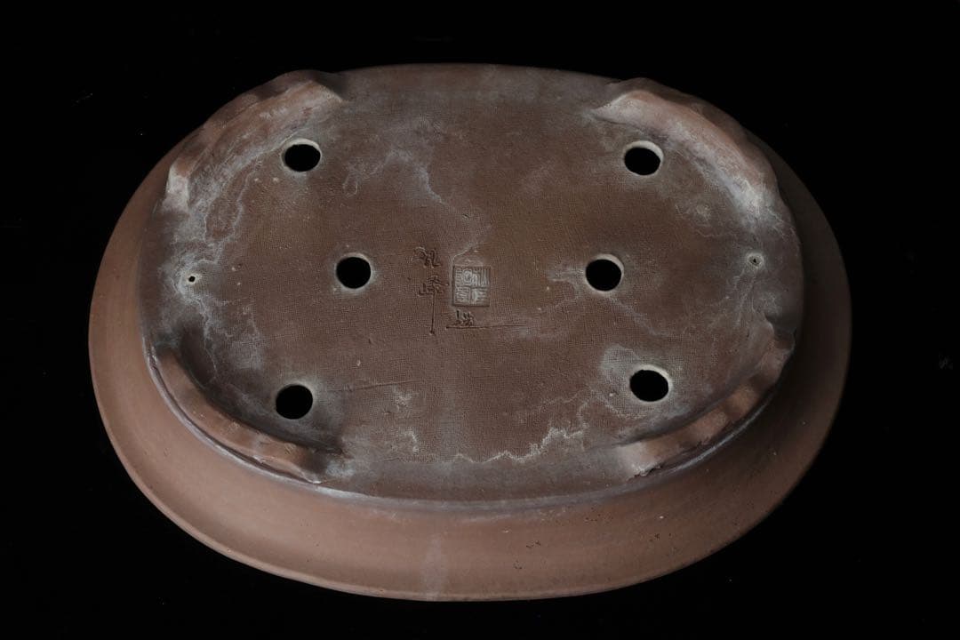 盆栽鉢 礼峰造 57㎝ 在銘 盆器 園芸 盆栽用具 古美術品 骨董品