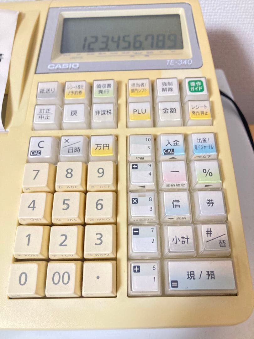 ☆ 超激安！！ カシオ TE-340WE 電子レジスター 10部門 CASIO