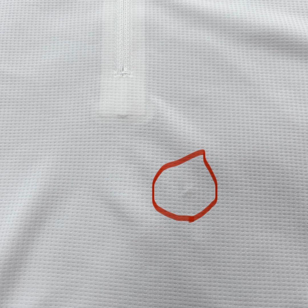 新品　PGG パーリーゲイツ　ハーフジップ　半袖シャツ　モックネック　ホワイト