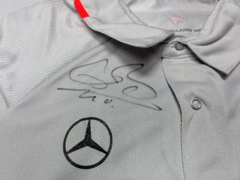 ボーダフォン マクラーレン バトン 直筆サイン入レプリカ レースポロSサイズ
