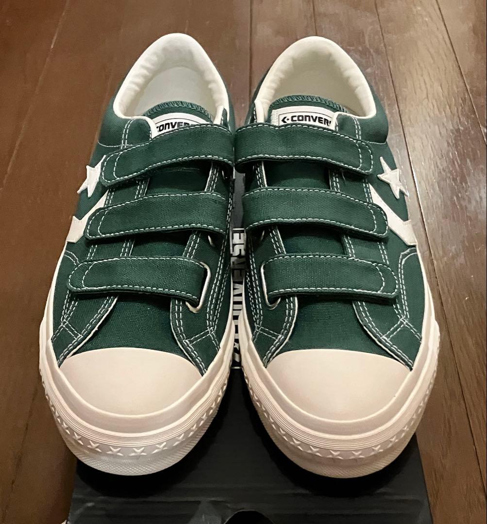 貴重 新品未使用 CONVERSE グリーン ベルクロシューズ 28センチ