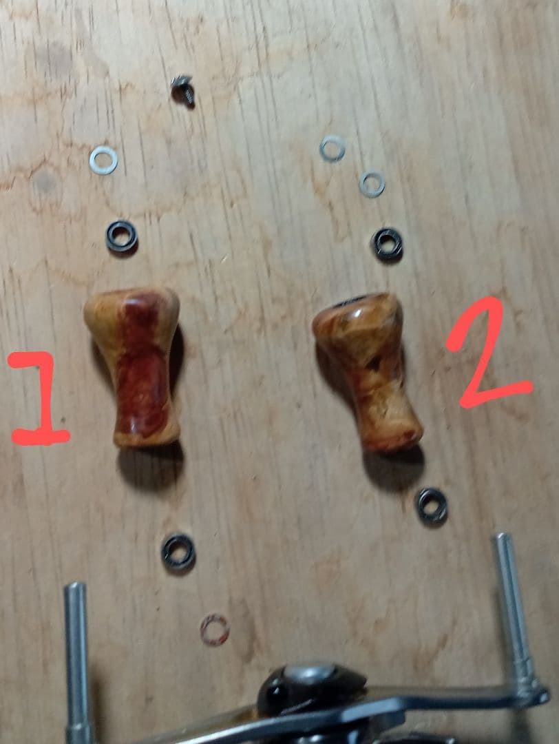 花梨ノブ　ハンドルノブ　リールノブ　フィネス　ラウンド　シマノ　ダイワ　NS