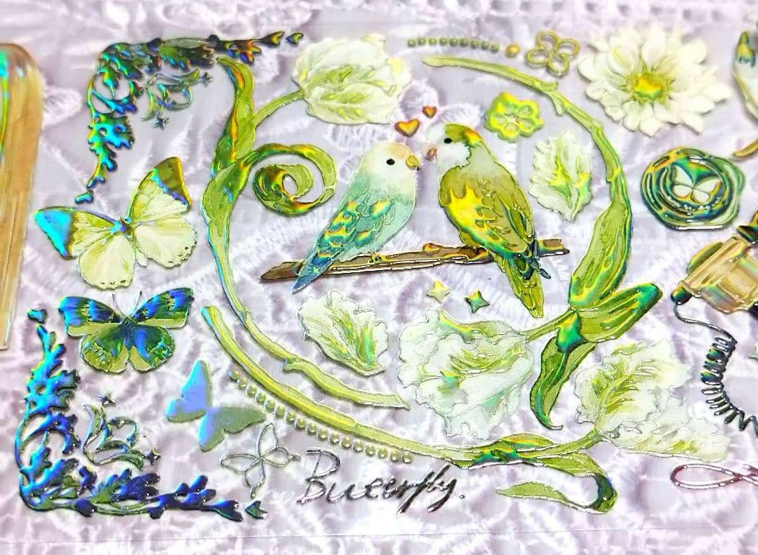 のこり２☆SALE☆J499＃绯翠随想(虹光)切売り海外人物装飾マステ女子