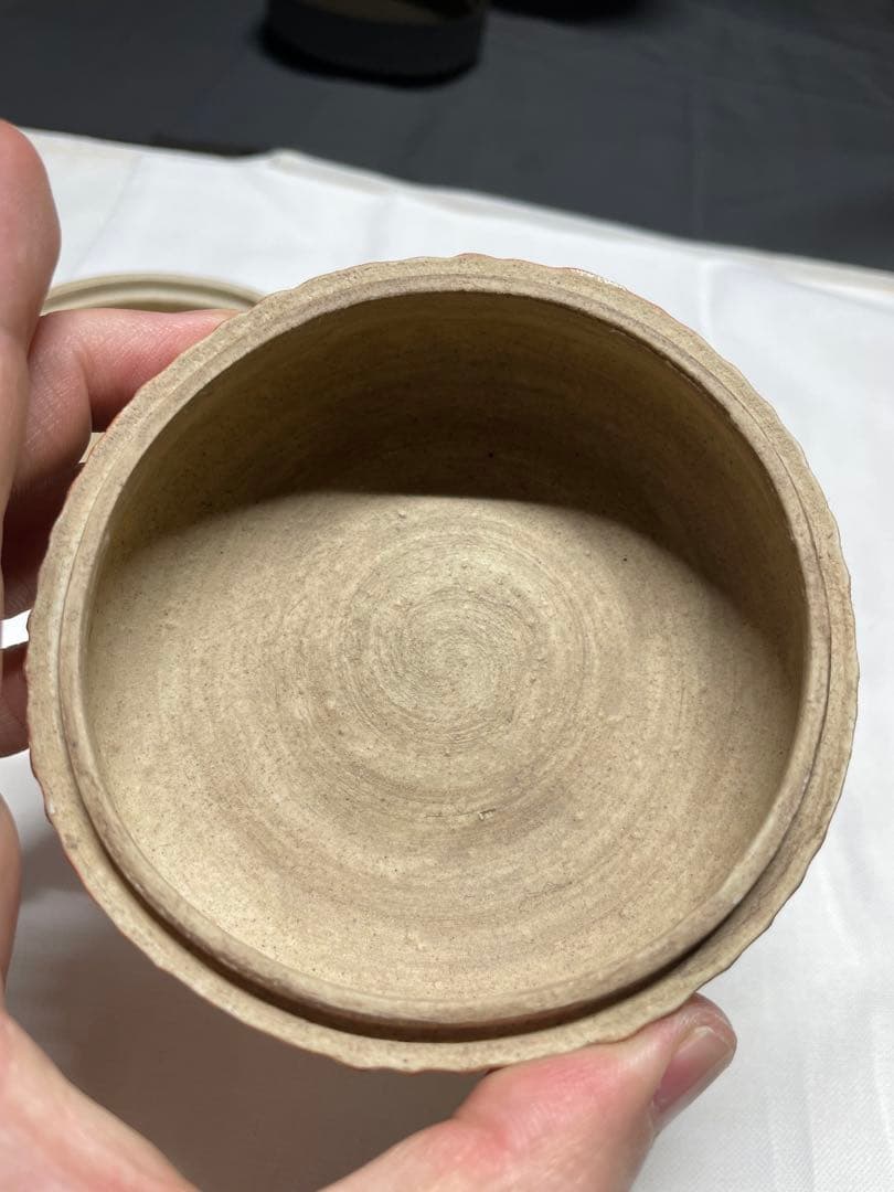 香合。鳳凰文。中国。明時代。茶道具。香道具。古美術。骨董品。舊家蔵出し