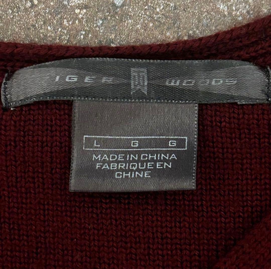 【希少】NIKE GOLF TIGER WOODS 長袖 セーター バーガンディ