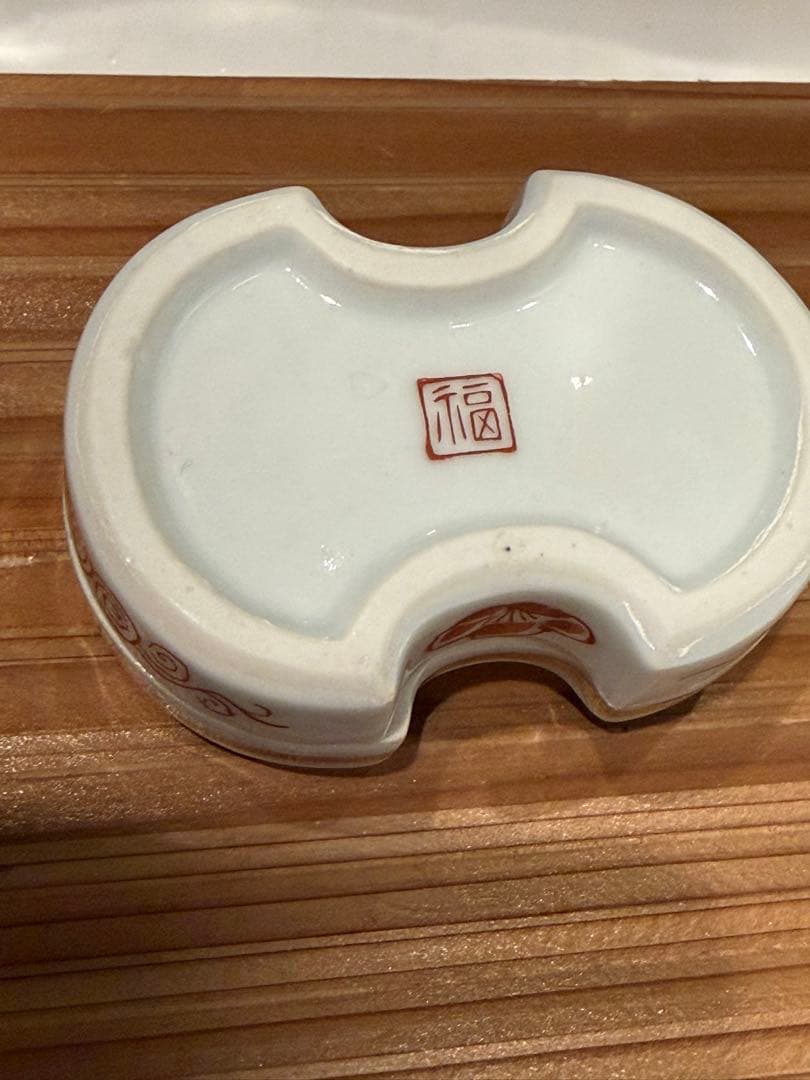 花街コレクション　香合　九谷　唐子赤絵金彩