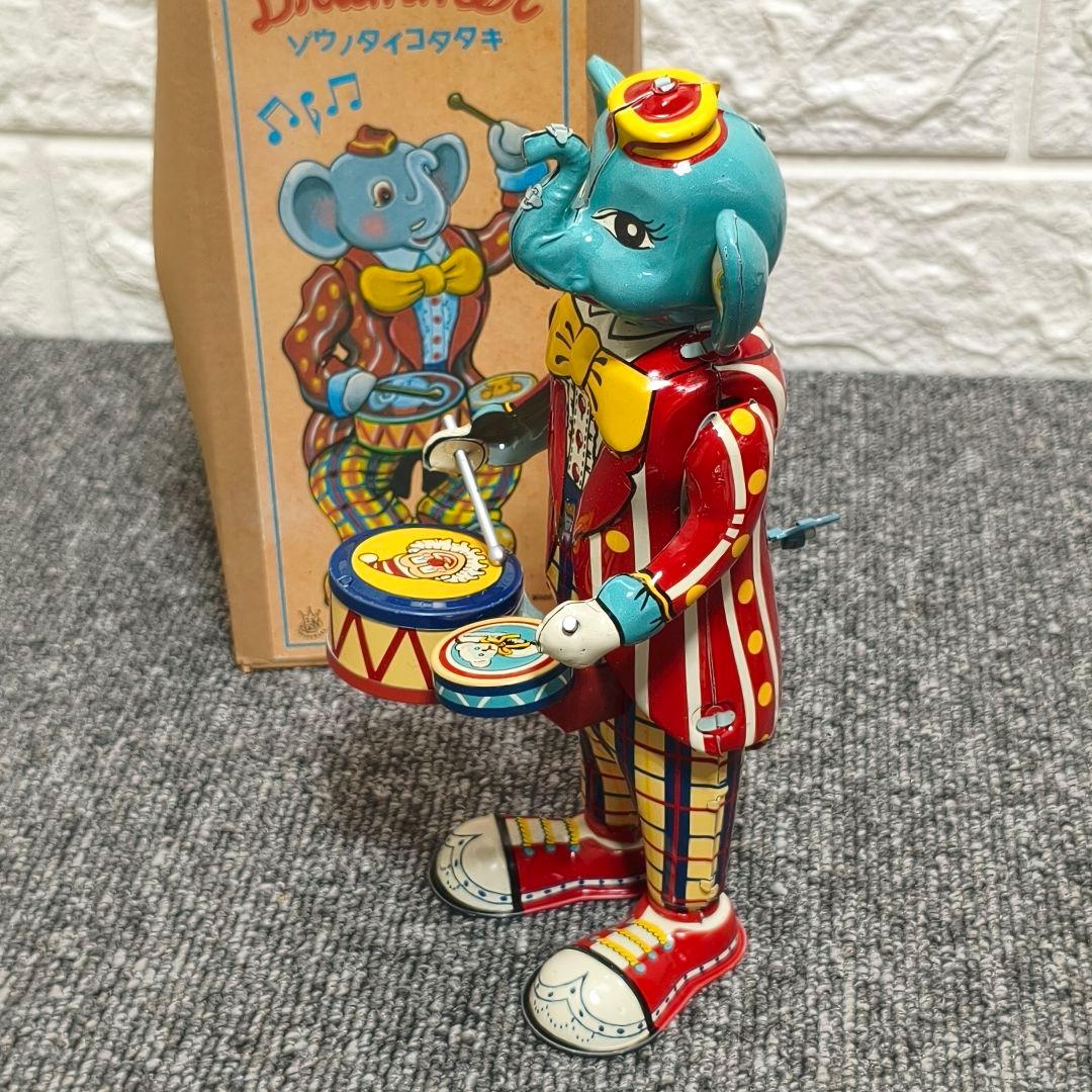 Elephant Drummer 象のドラマー レトロ金属製 ブリキ　おもちゃ