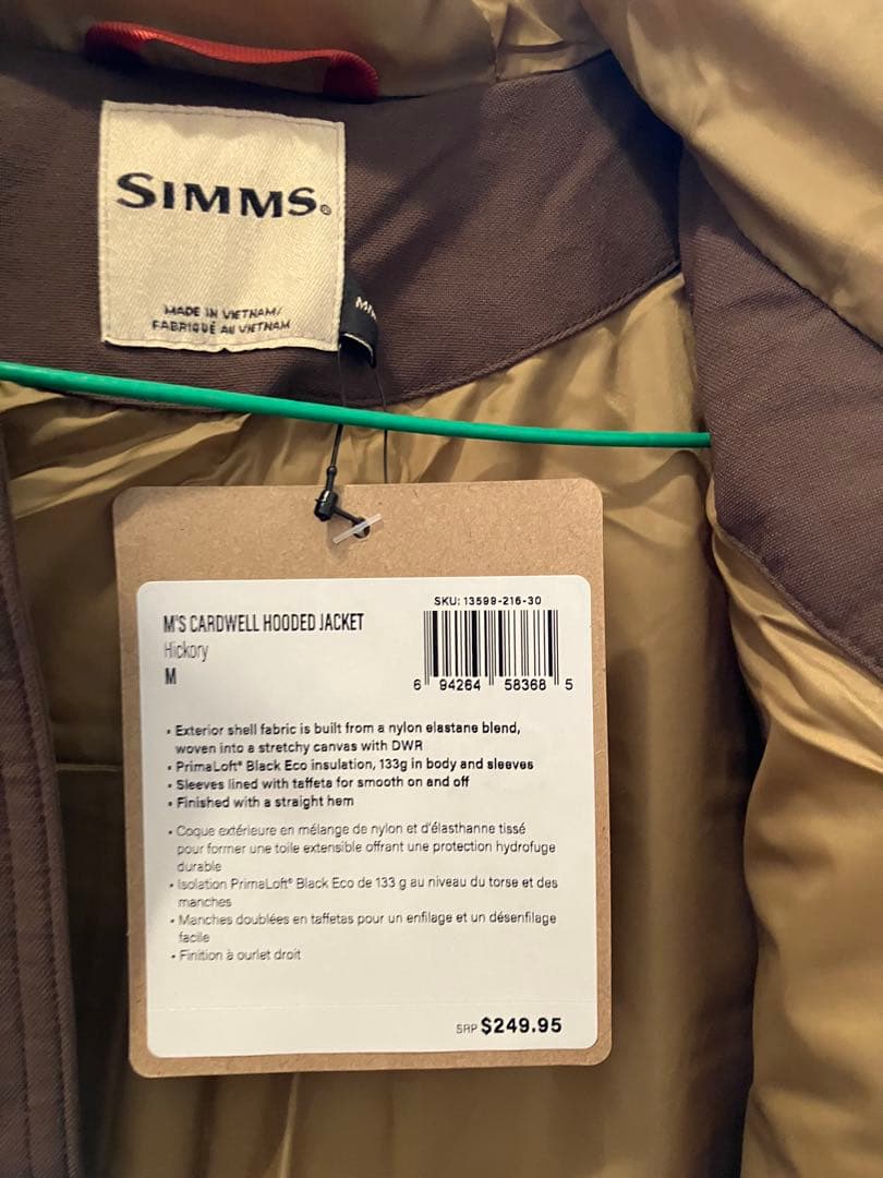 シムス simms CARDWELLHOODED JACKET サクラマス