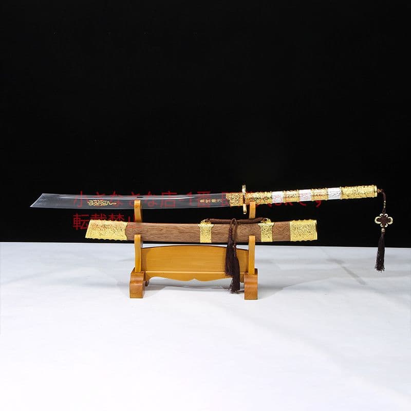 康熙戦刀模様鋼  古兵器 武具 刀装具 日本刀 模造刀 居合刀