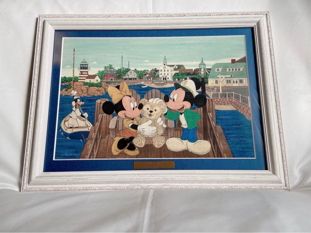 認定証有り　35周年ダッフィー　ジクレー版画　ケープコッドの1日　ジグレー